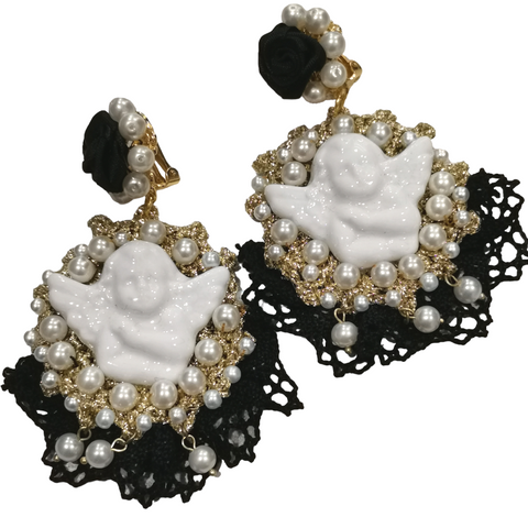 "Angel" clip earrings