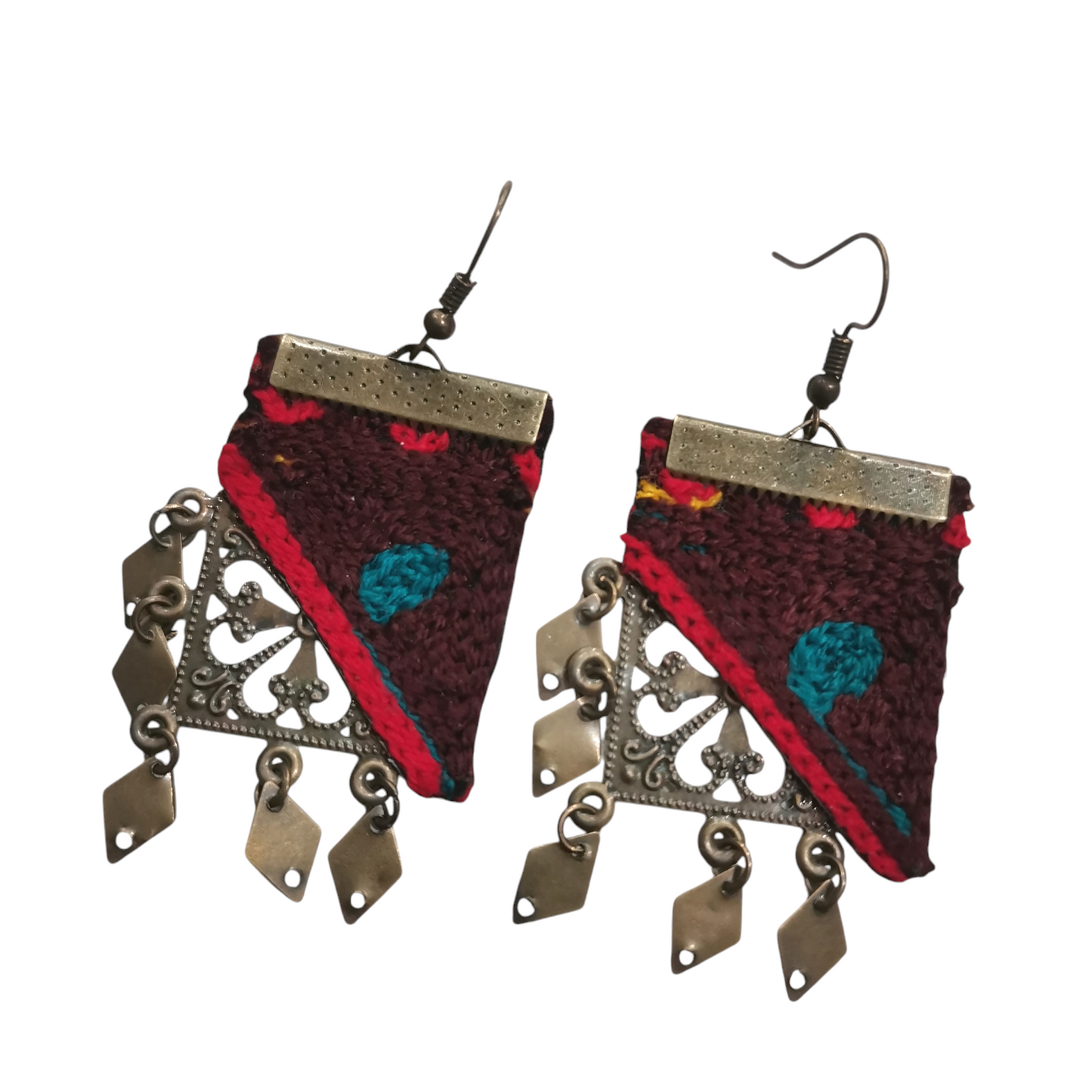 Boucles d'Oreilles "Iran" rouge