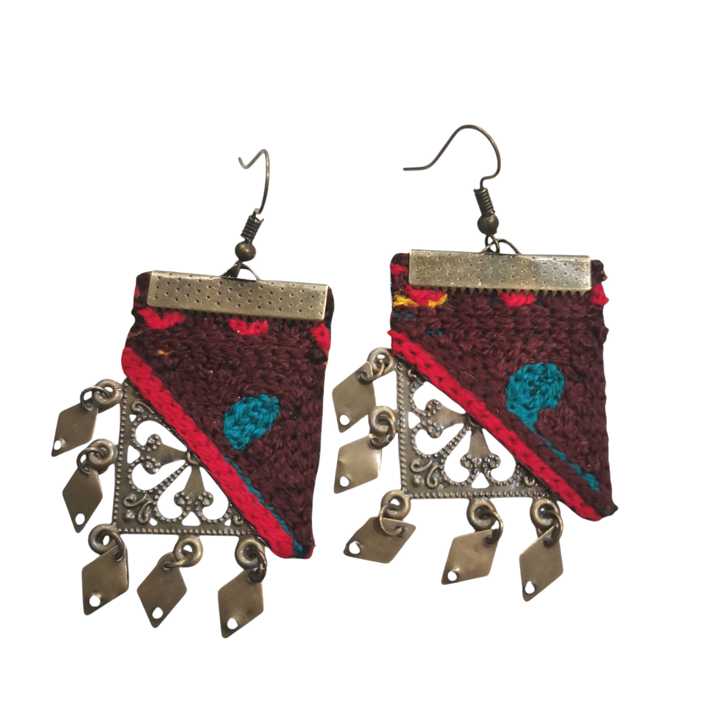 Boucles d'Oreilles "Iran" rouge